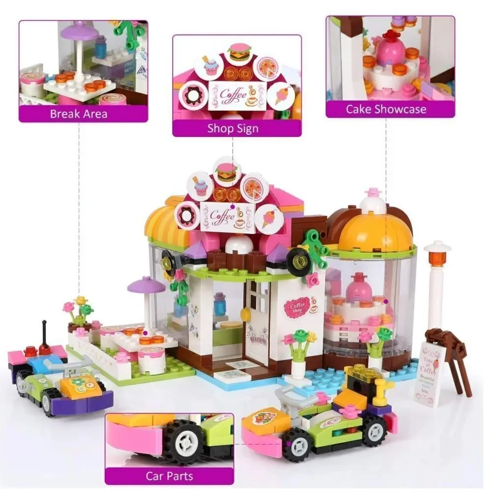 Kith Coffee House & Tree House Building Blocks 960 Pcs in Storage Container NEW